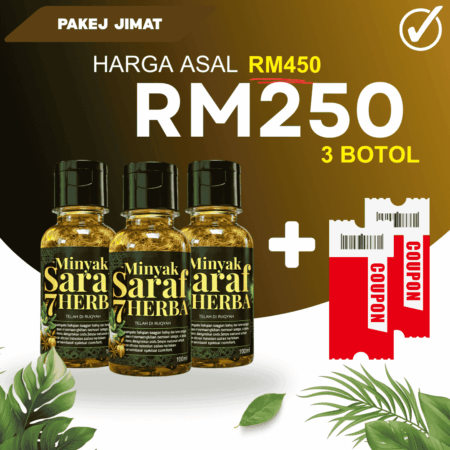 3 botol minyak saraf