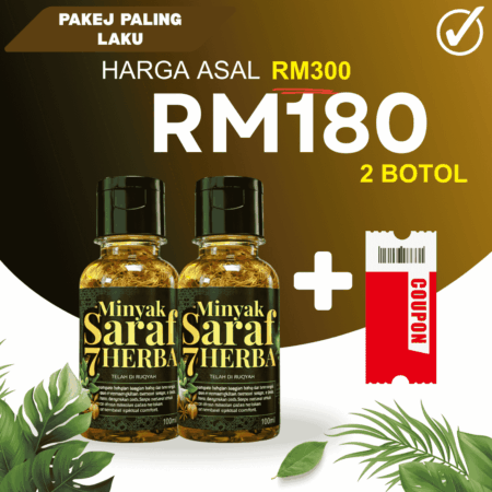 2 botol minyak saraf